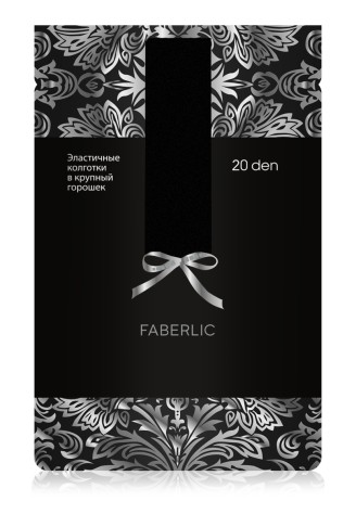 Колготки в крупный горошек SF201, 20 den, цвет черный