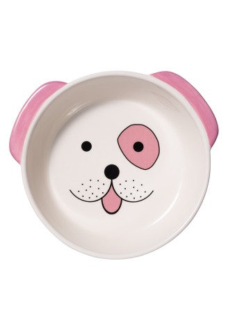 Миска для собаки розовая