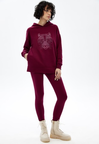 Легинсы, цвет ягодный