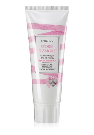 Освежающая гелевая зубная паста «Нежная малина» Storie d'Amore