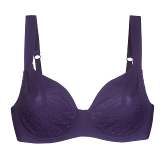 Бюстгальтер на косточках «Элеганс», цвет черничный