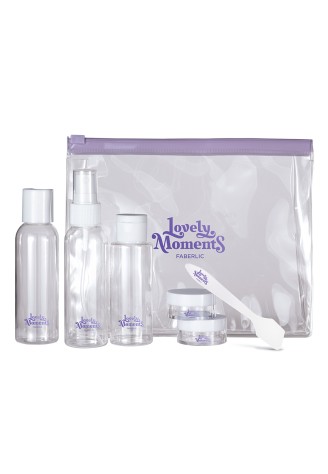 Набор емкостей для путешествий в косметичке «Яркий неон» коллекция Lovely Moments