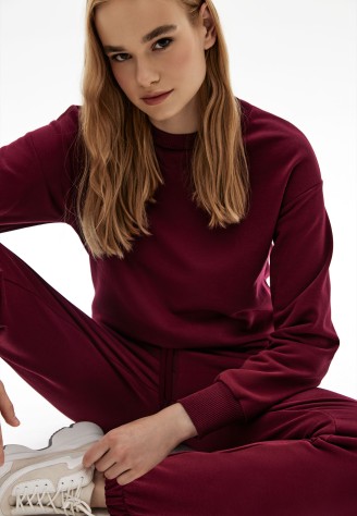 Комбинезон трикотажный, цвет бордовый