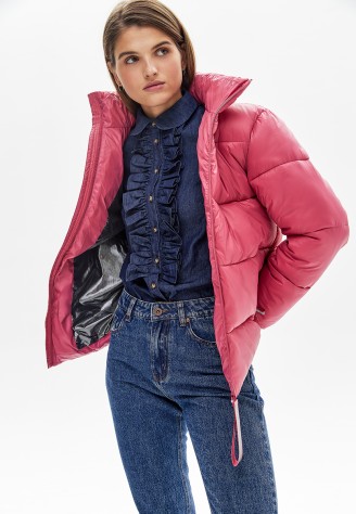 Утепленная куртка, цвет темно-розовый