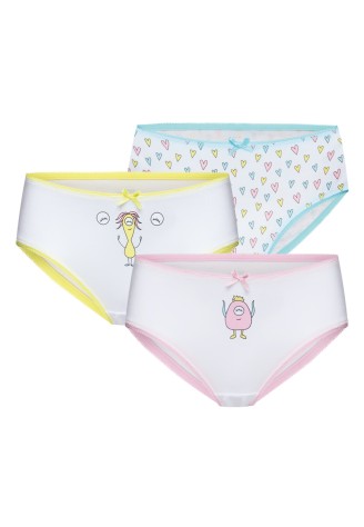 Набор трусиков для девочки «Монстрики», 3 шт.