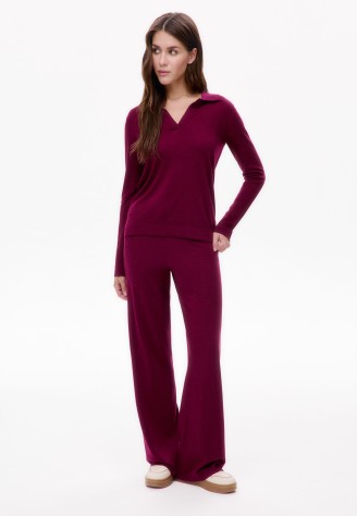 Трикотажный джемпер, цвет винный