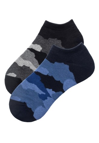 Мужские носки с милитари принтом, цвет черный / синий