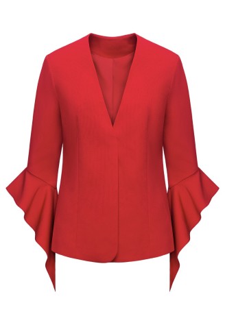 Жакет из крепа, цвет алый
