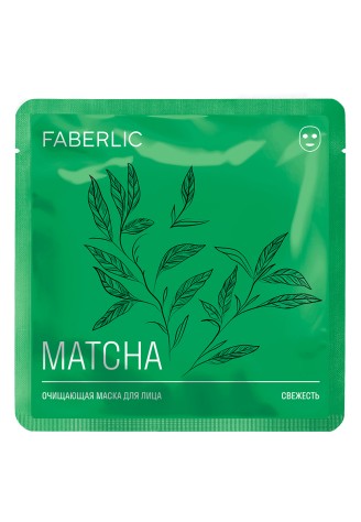 Очищающая тканевая маска для лица с чаем матча «Свежесть»