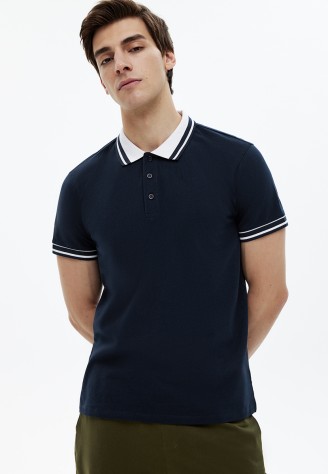 Поло для мужчины, цвет темно-синий