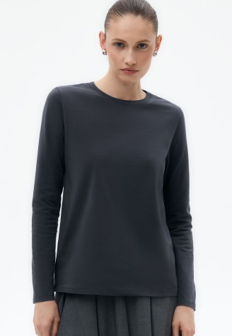 Женская футболка-лонгслив, цвет графитовый