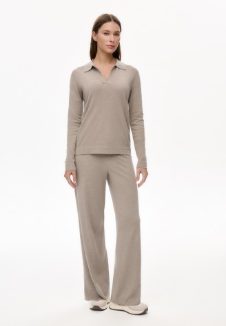 Трикотажный джемпер, цвет бежевый меланж