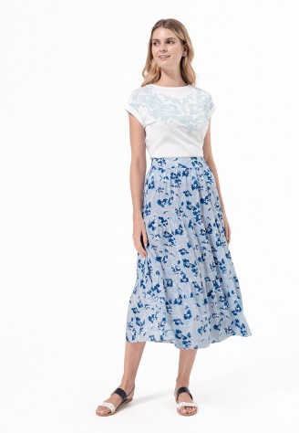 Юбка длинная с принтом, мультицвет