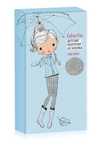 Колготки детские SD104, плотность 100 den, цвет серый меланж