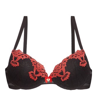 Бюстгальтер пуш-ап «Версаль», цвет черный