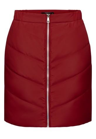 Юбка тёплая стёганая, цвет тёмно-красный