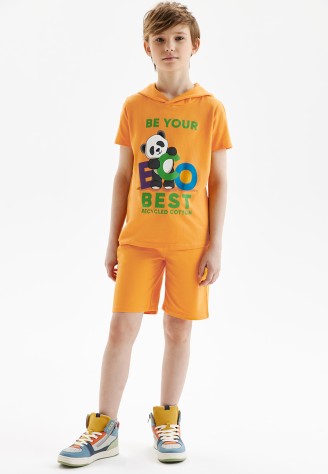Шорты из футера для мальчика, цвет желтый