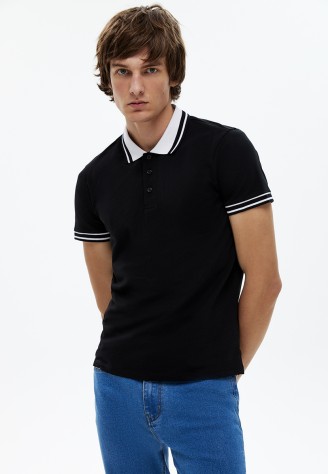 Поло для мужчины, цвет черный