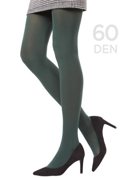 Цветные колготки, 60 den, зелёные
