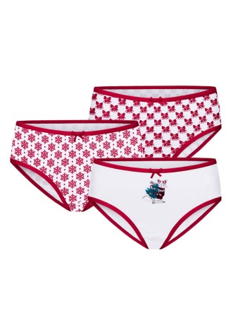 Набор трусиков для девочки «Новогодние», 3 шт.