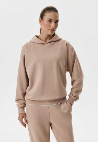 Худи из футера, цвет бежевый