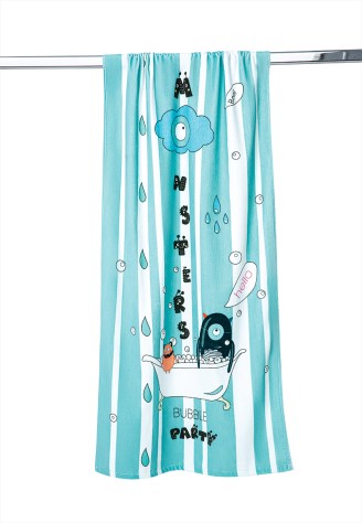 Полотенце банное махровое, цвет голубой