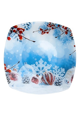 Тарелка большая «Морозные узоры»