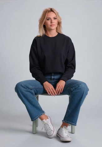 Женский свитшот, цвет черный