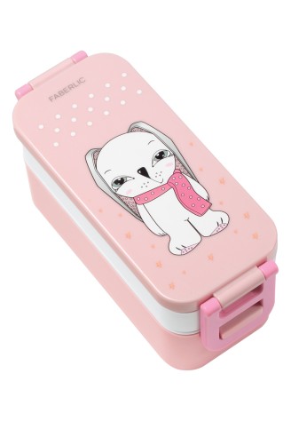 Ланчбокс Bunny, цвет бело-розовый