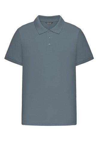 Поло пике для мужчины, цвет серо-голубой