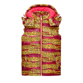 Куртка без рукавов (жилет) для девочки, цвет жёлтый