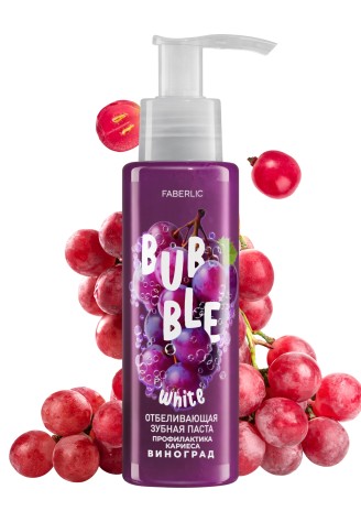 Отбеливающая зубная паста с виноградом «Профилактика кариеса» Bubble White