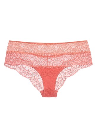 Трусы с завышенной талией «Дантель» розовые