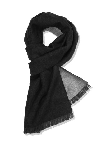 600977 Мужской шарф, цвет черный/серый