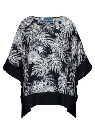 Туника с набивным рисунком, цвет темно-серый