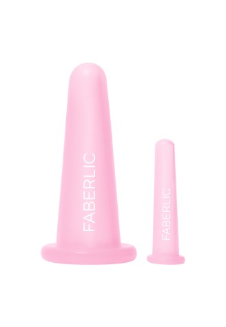 Набор силиконовых банок для вакуумного массажа лица (2 шт.)