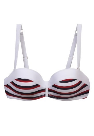 Лиф бандо на косточках с морским принтом