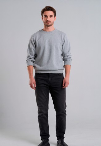 Мужской свитшот, цвет светло-серый меланж