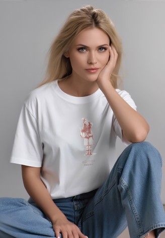 Футболка оверсайз с принтом «Жду чуда», цвет белый