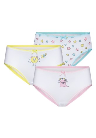 Набор трусиков для девочки «Монстрики», 3 шт.