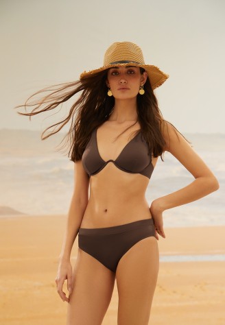 Лиф треугольный, цвет шоколад