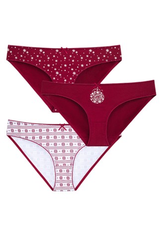 Новогодний набор трусиков, 3 шт.