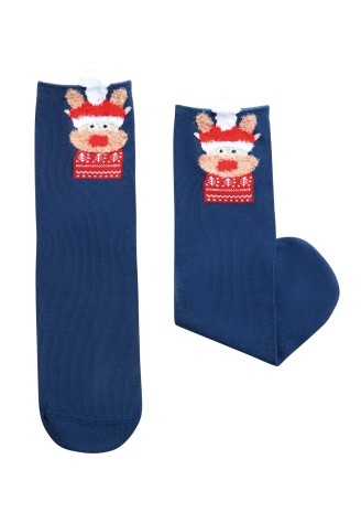 Хлопковые женские носки, цвет синий