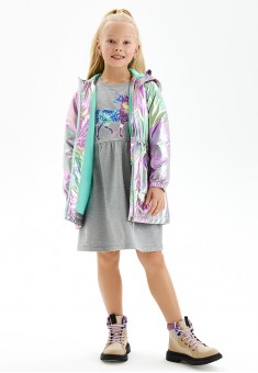 Утепленная куртка с голографическим эффектом для девочки, мультицвет от Фаберлик, фото 3