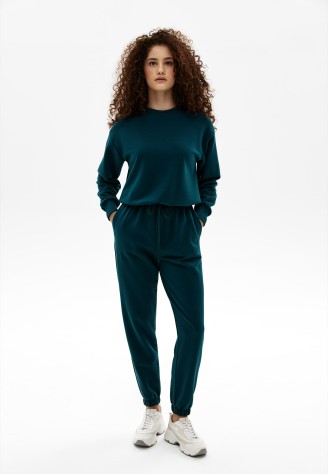 Комбинезон трикотажный, цвет малахитовый