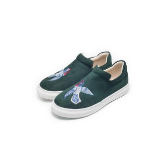 Слипоны для девочек Fairytale, изумрудные