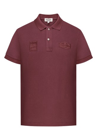 Поло пике с вышивкой для мужчины, цвет тёмно-красный