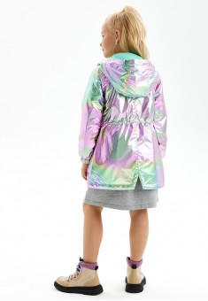 Утепленная куртка с голографическим эффектом для девочки, мультицвет от Фаберлик, фото 5