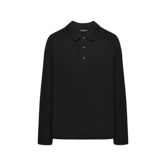 Трикотажное поло пике для мужчины, цвет черный