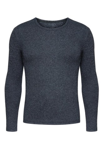 Футболка с длинными рукавами для мужчины, цвет серый меланж